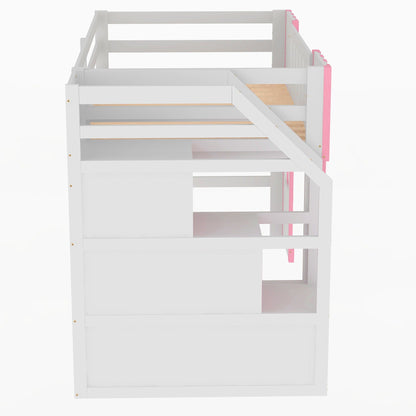 Loft Bed With Storage Staircase And Windows