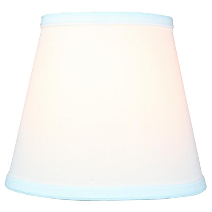 8"W x 7"H Empire Hardback White Linen Edison Clip-On Lampshade