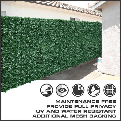Ivy Privacy Fence Shade Cloth Backing 120×40in 33 SQ FT