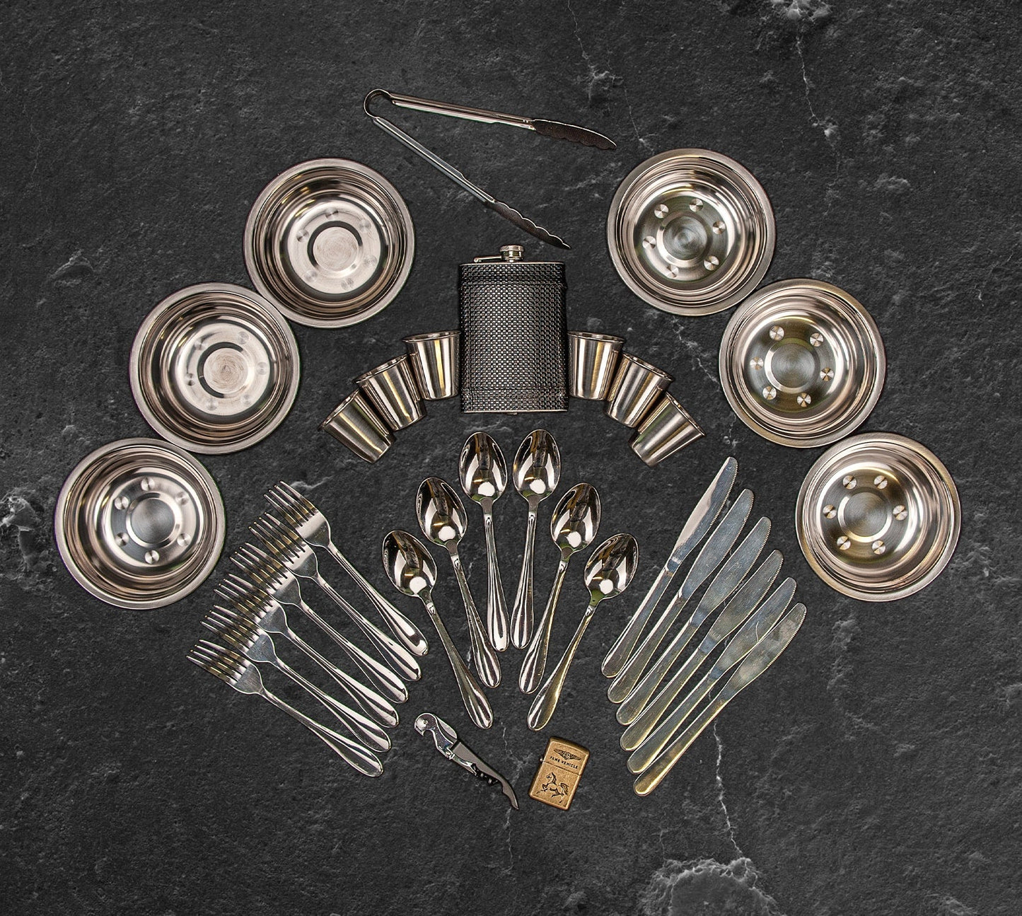 “Odin" Grilling Accessories BBQ Skewers Set  in a Wooden Case, 45 items