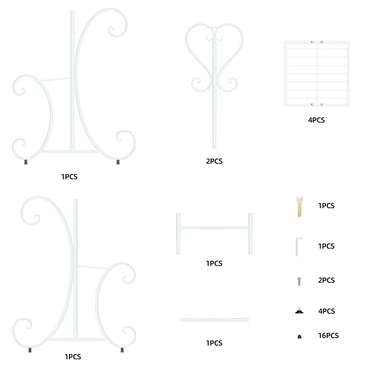 DecorBites™ 4-Tier Metal Plant Stand - Indoor/Outdoor Display