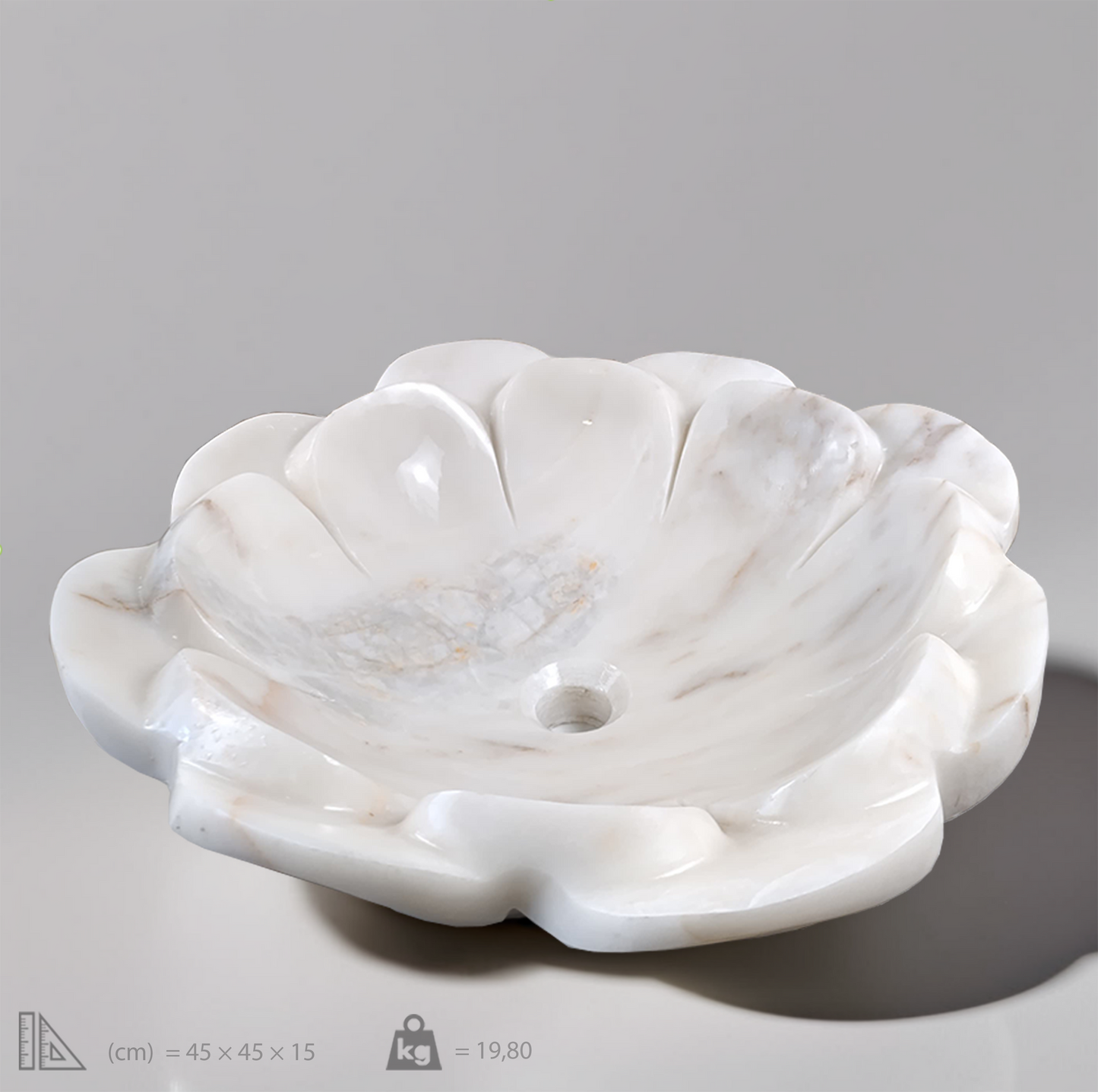 Flower Marble Sink