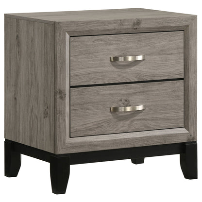 Valen 2-drawer Nightstand Bedside Table Light Taupe