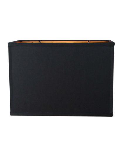 Rectangular Drum Lampshade (6.5x12) (6.5x12) x 9 Softback Black Shantung Fabric