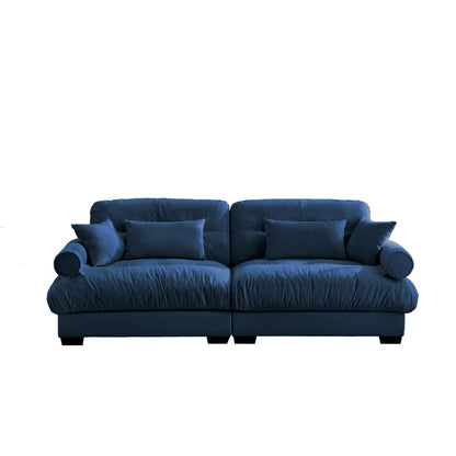 Modern Oversize Sofa With Cloud Like Comfort, Featuring Waist And Throw Pillows