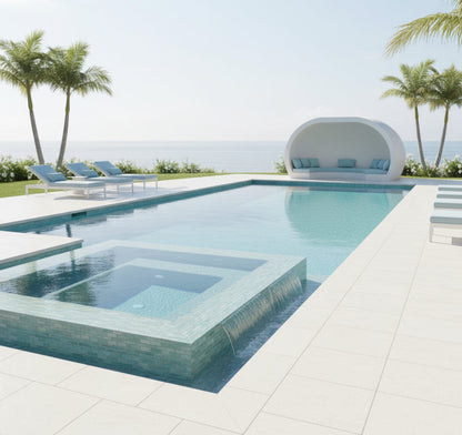 Bahamas Aqua Linear Glass Tile
