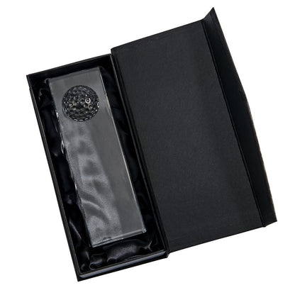 Optic Crystal Golf Ball Obelisk, 8.75"