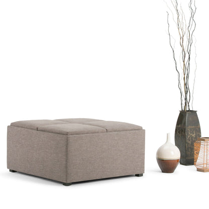 Avalon - Square Coffee Table, Storage Ottoman