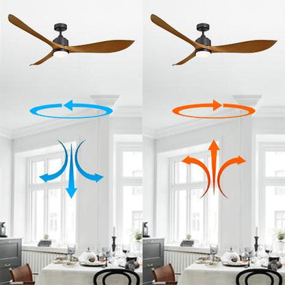 66'' Misael Propeller Integrated Led Indoor Modern Black Ceiling Fan With Remote And Light Kit Included