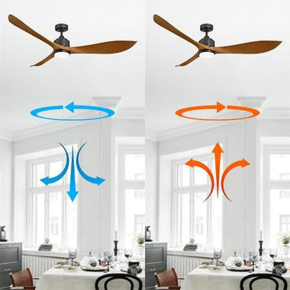 66'' Misael Propeller Integrated Led Indoor Modern Black Ceiling Fan with Remote And Light Kit Included