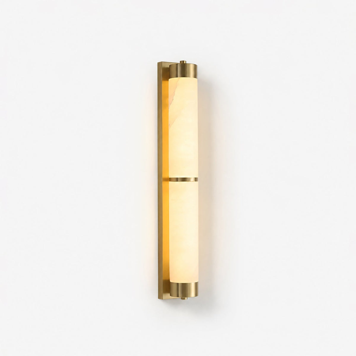 Calista Linear Alabaster Brass Sconce