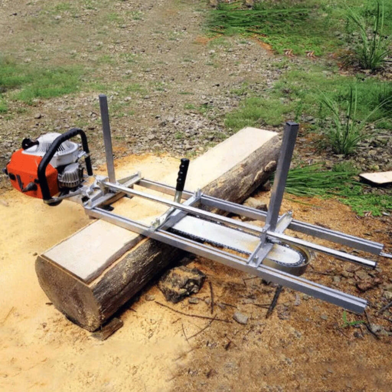 Heavy-Duty 48-Inch Adjustable Portable Home Chainsaw Lumber Mill, lifestyle