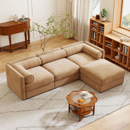 Contemporary Elegant Sofa With Storage And Ottoman