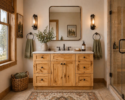 48 Inch Hickory Shaker Single Sink Bathroom Vanity with Drawers