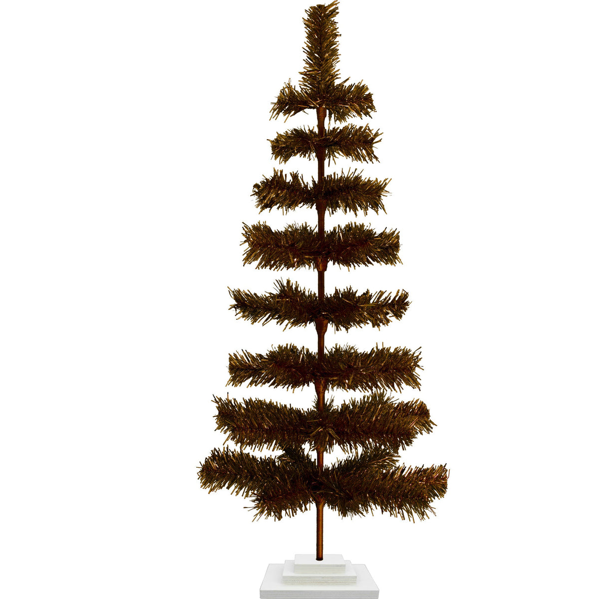Vintage Copper Tinsel Christmas Tree