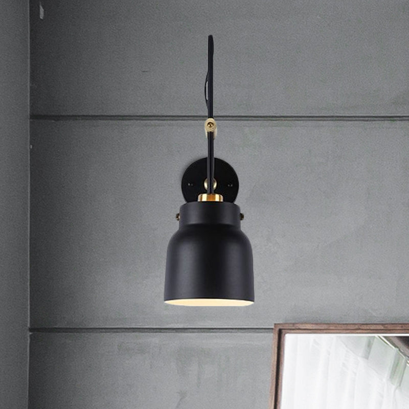 DecorBites™ Modern Metal Wall Sconce Light with Cup Shade & Long Arm - Ideal for Library Bookstore