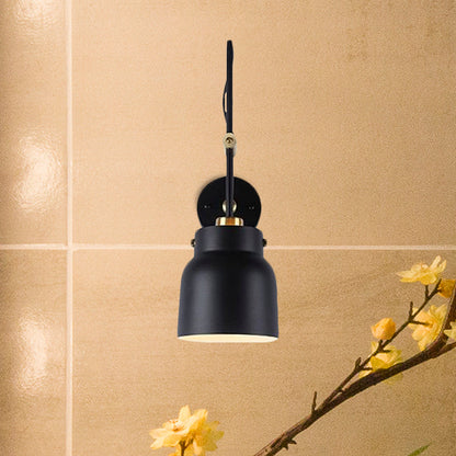 DecorBites™ Modern Metal Wall Sconce Light with Cup Shade & Long Arm - Ideal for Library Bookstore
