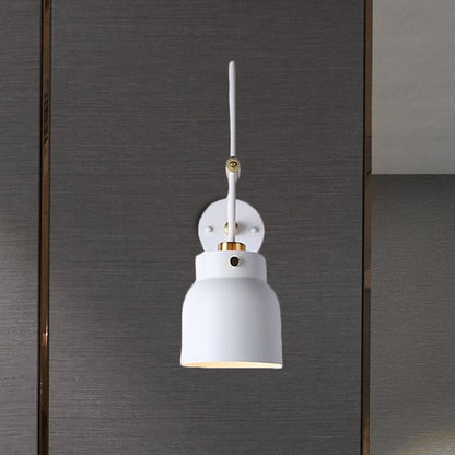DecorBites™ Modern Metal Wall Sconce Light with Cup Shade & Long Arm - Ideal for Library Bookstore