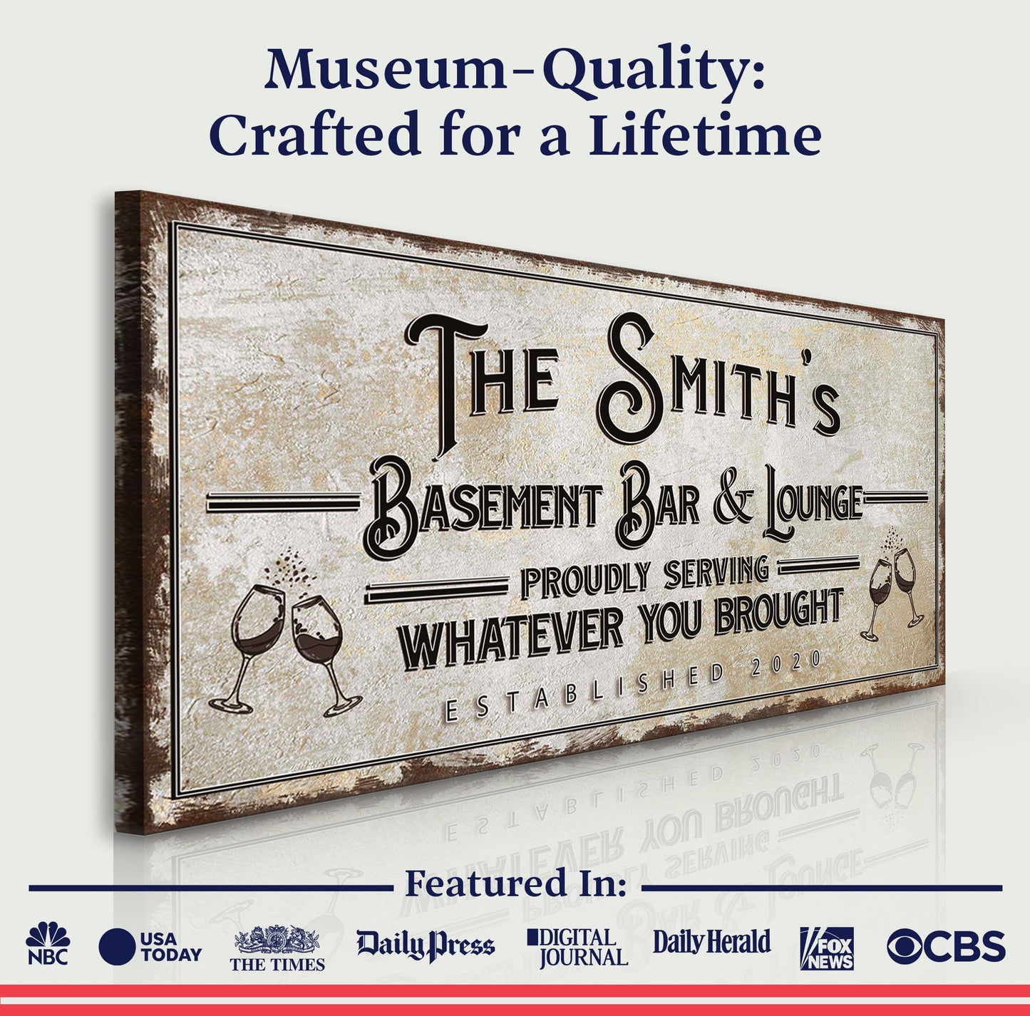 Basement Bar And Lounge Sign X