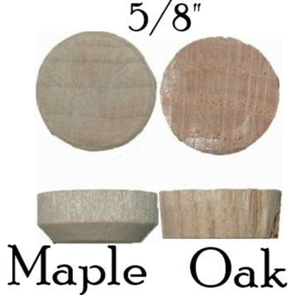 Wood Plugs, End Grain Tapered Flat Top (Pack of 12)