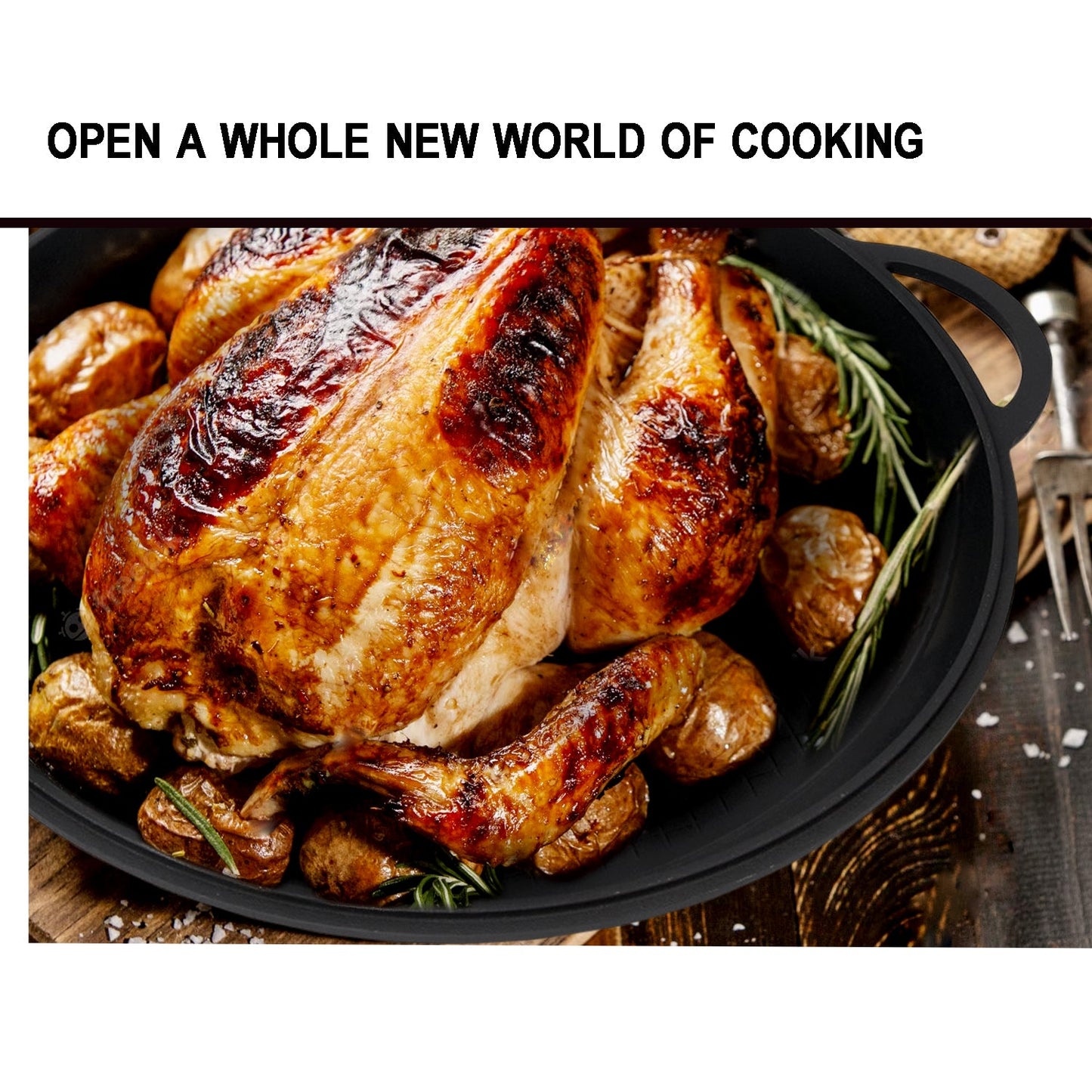 10,56 quart Combo Cooker Cauldron Asian Kazan with a Frying Pan Lid Dutch Oven