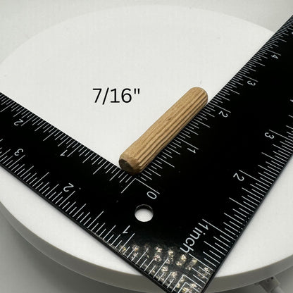 Fluted Dowel Pin - White Birch: Superior Glue Dispersion and Bonding in 4 Sizes