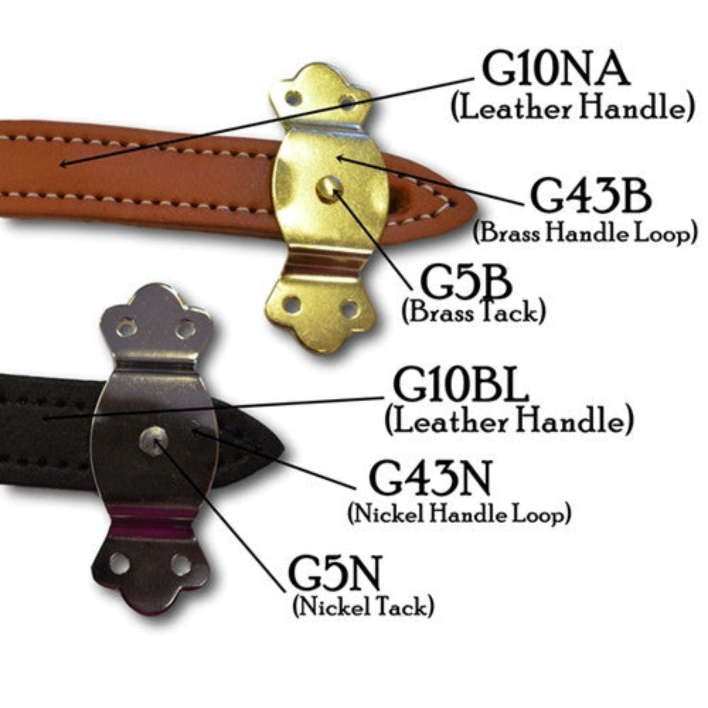 Leather Trunk Handle with Pointed Ends