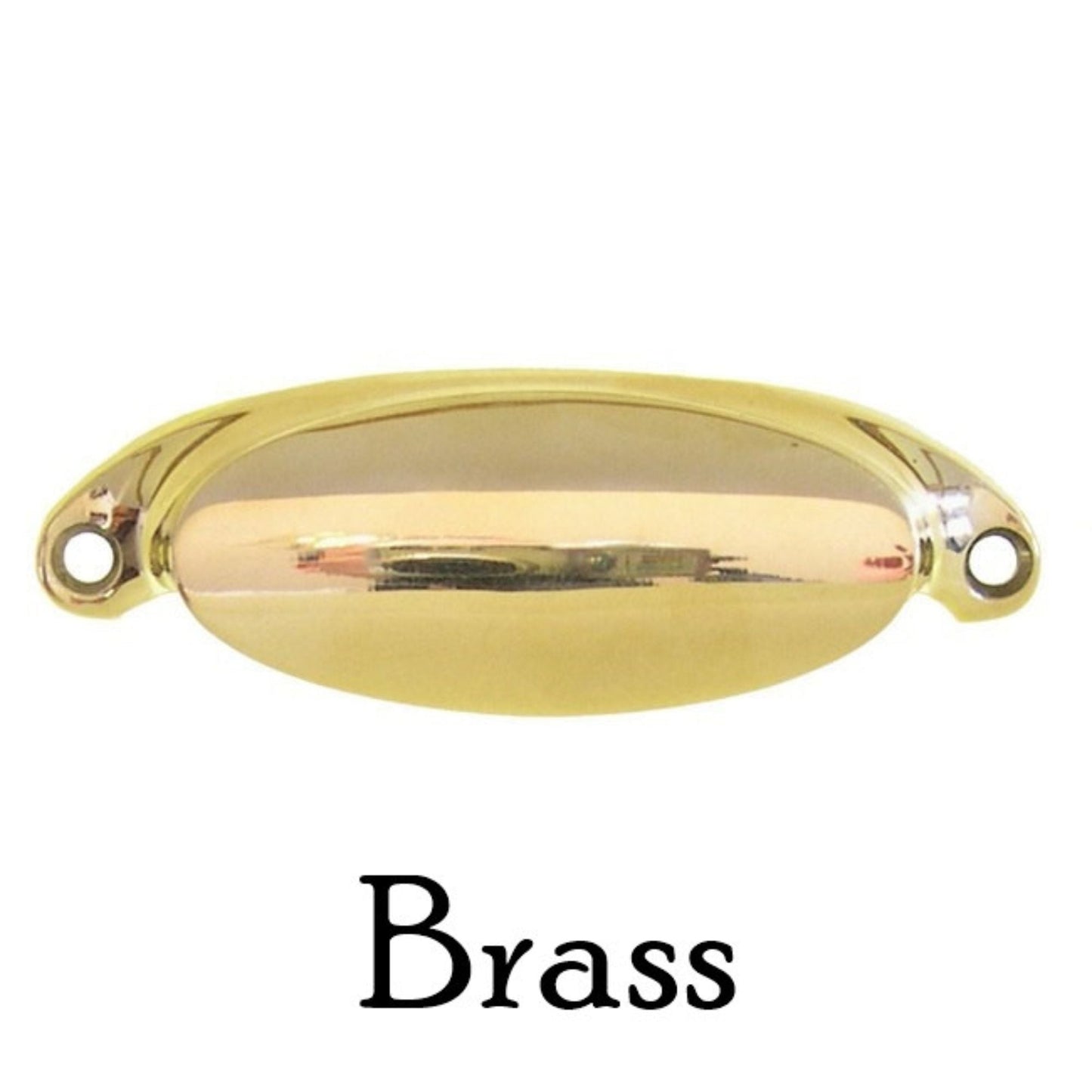 Classic Bin Pull Solid Brass with Elegant Rounded Design Available in 4 Finishes Includes Mounting Hardware