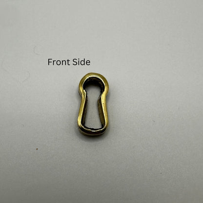 Authentic Cast Brass Keyhole Insert for Premium Antique Furniture Pieces