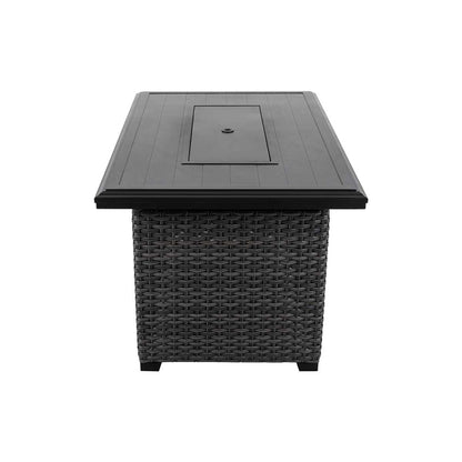 Lassen 4-Piece Firepit Set with Swivel Rocking Chairs