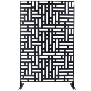 Decorative Freestanding Metal Privacy Screen For Indoor & Outdoor Use