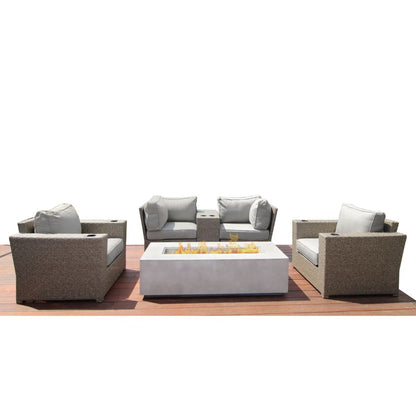 Outdoor Elegance Conversation Set With Fire Pit
