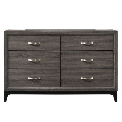Contemporary 6 Drawer Dresser With Handles