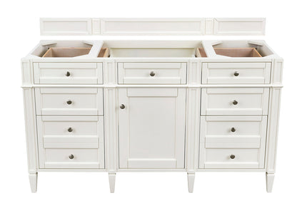 James Martin Brittany 60" Single Bathroom Vanity, Bright White