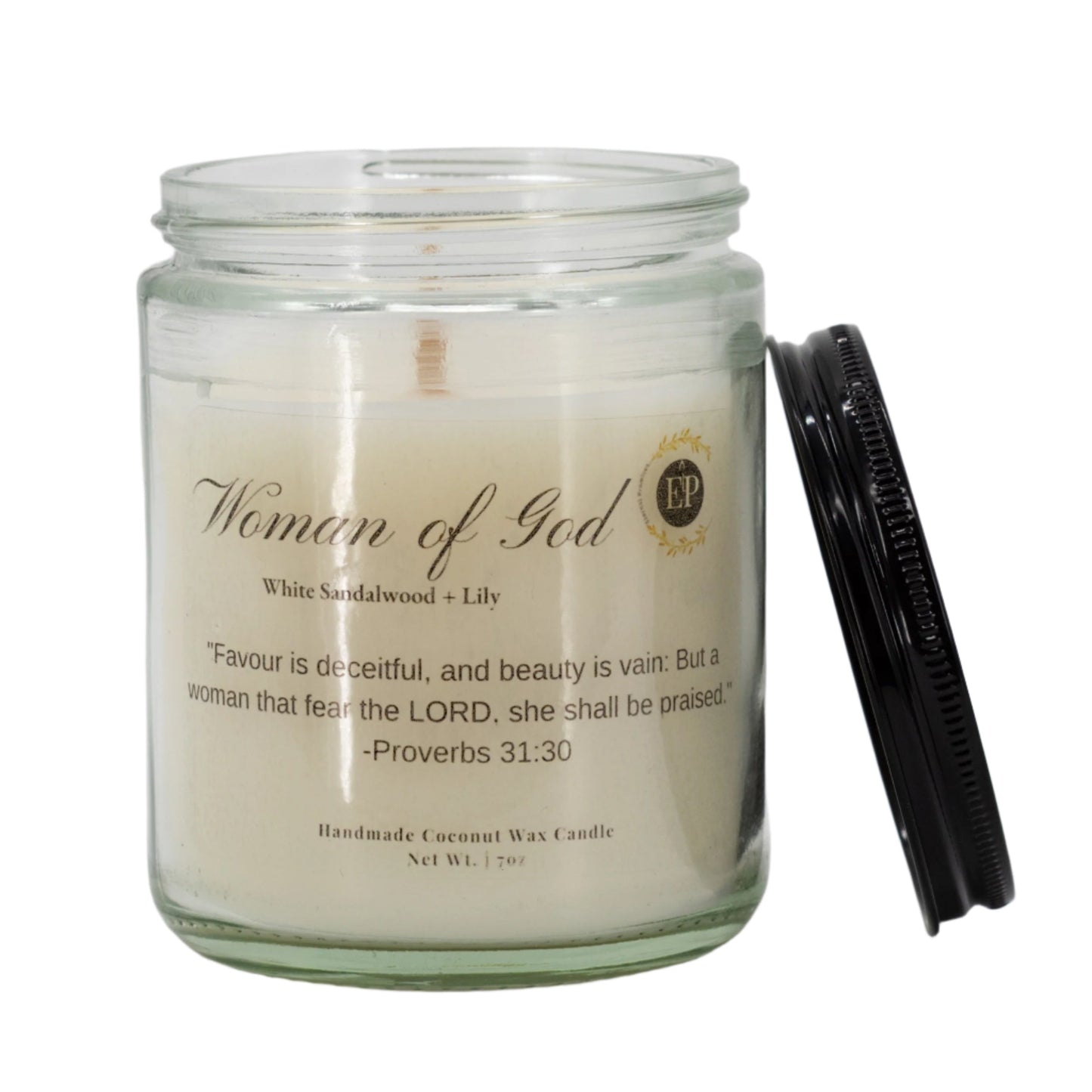 Woman of God Sandalwood & Lily Scented Candle |  7 oz | Eternal Promises