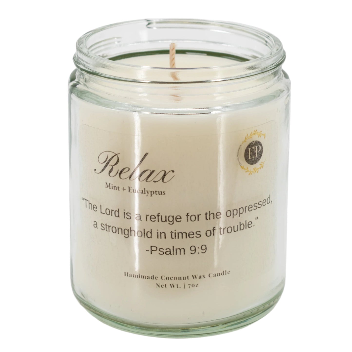 Relax Mint & Eucalyptus Scented Candle | 7 oz | Eternal Promises