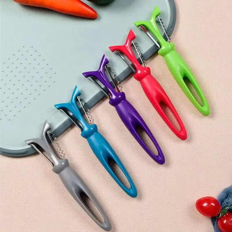 5 piece colorful stainless steel vegetable peeler set kitchen tools