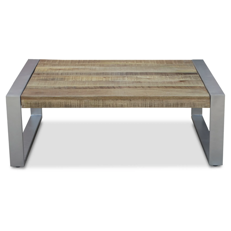 Reclaimed Wood Coffee Table with Silver legs