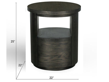 Bosley - Round End Table - Coffee Bean