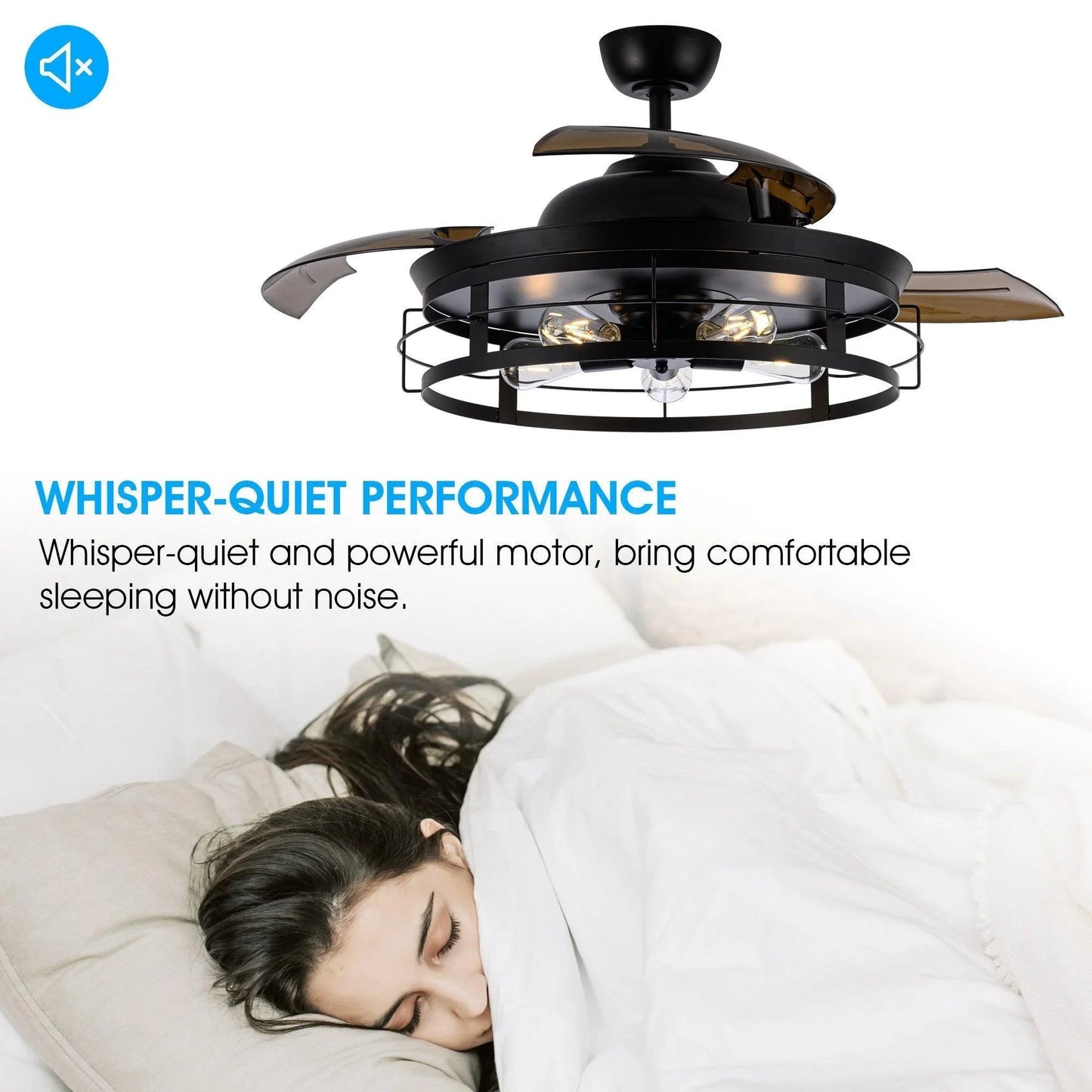 52" Industrial Downrod Mount Ceiling Fan with Lighting and Remote Control