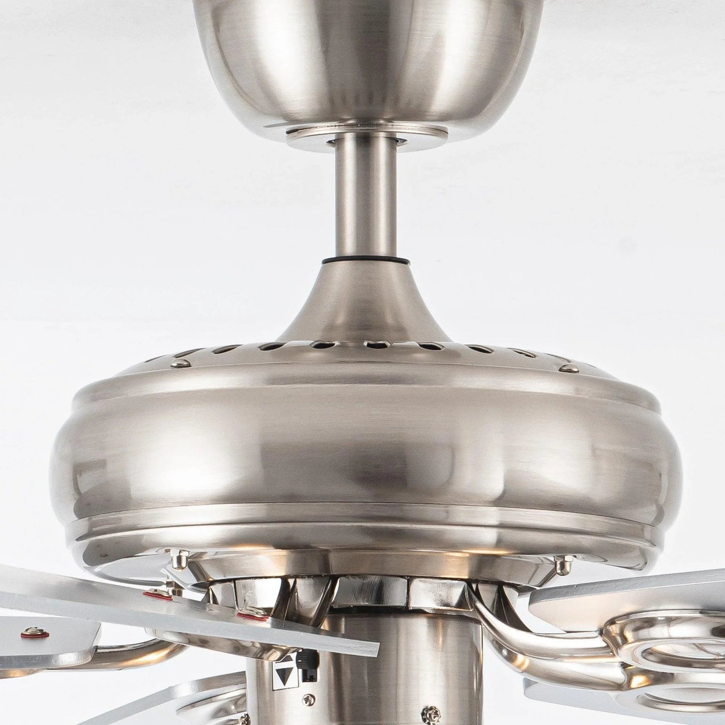 52" Kyla Industrial Caged Ceiling Fan with Light Remote Control Satin Nickel
