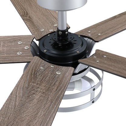 52" Industrial Reversible 5 Blade Led Ceiling Fan