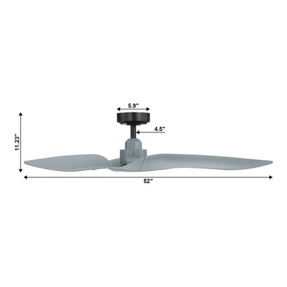 52" Punjab Industrial DC Motor Downrod Mount Reversible Ceiling Fan with Remote Control