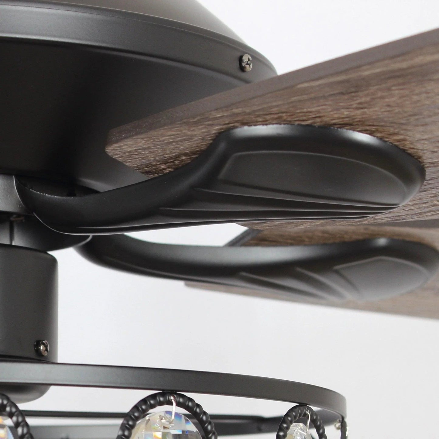 52" Tibuh Modern Crystal Chandelier Ceiling Fan with Led Light And Remote Control 5 Blades Chrome