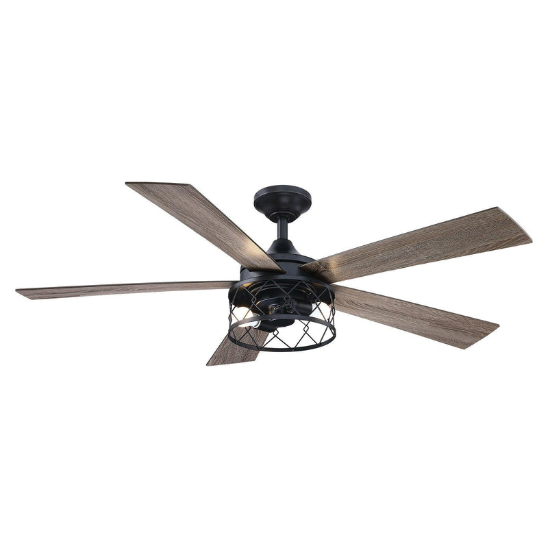 52" Windmill Modern DC Motor Downrod Mount Reversible Ceiling Fan with Lighting and Remote Control