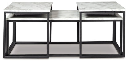 Donnesta - Occasional Table Set (Set of 3) - Gray / Black