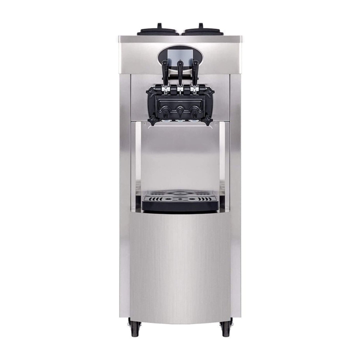 53" Freestanding 3-Flavors Commercial Soft Serve Yogurt Ice Cream Machine Maker With Auto Clean (SAK74031)