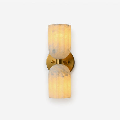 Elvara Twin Alabaster Pillar Wall Light