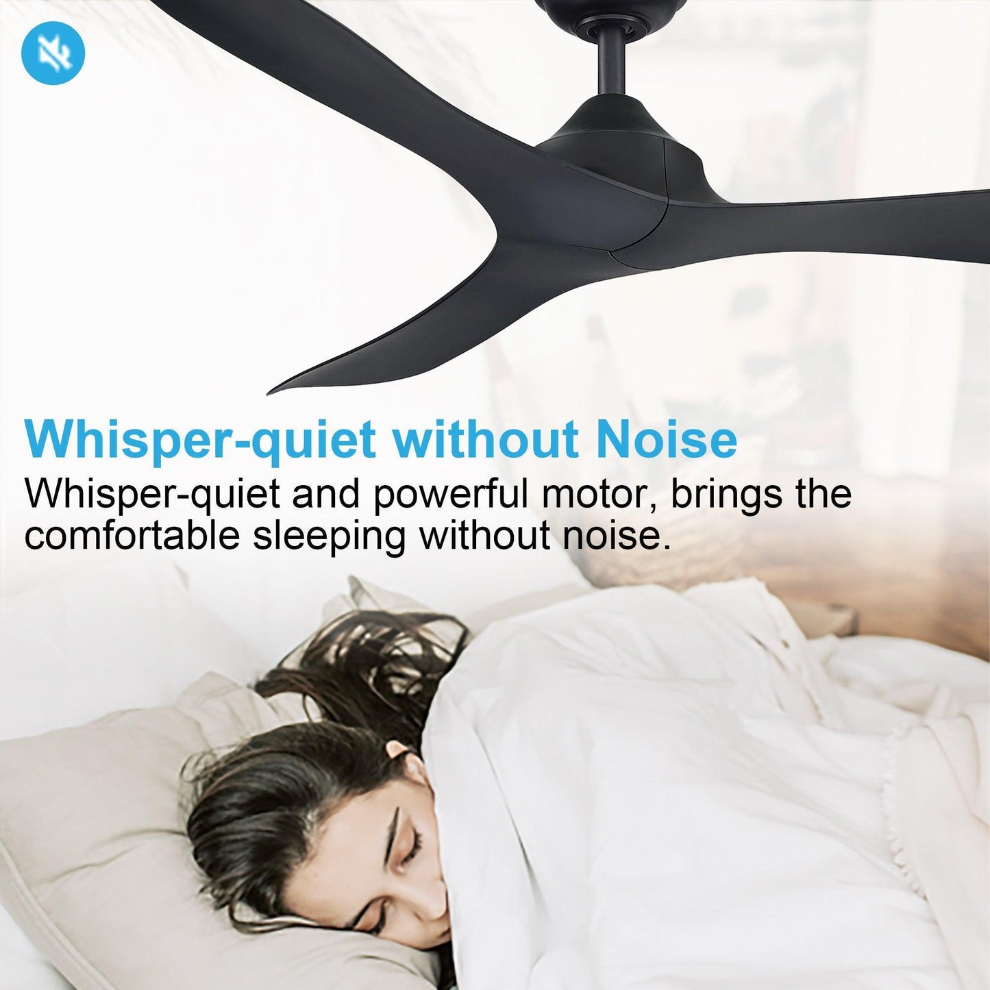 56" Eon Modern Reversible Ceiling Fan With Remote Control