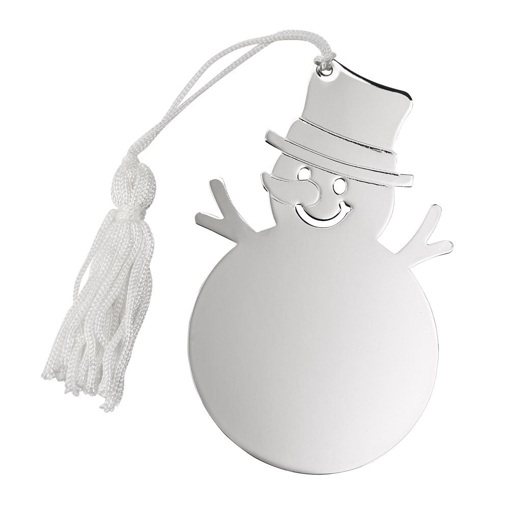 Snowman Ornament W/White Tassel